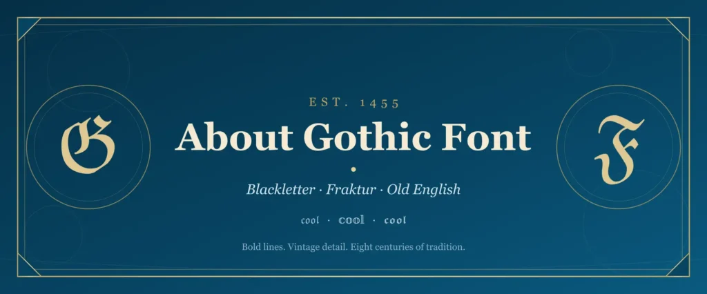 about gothic font banner 1