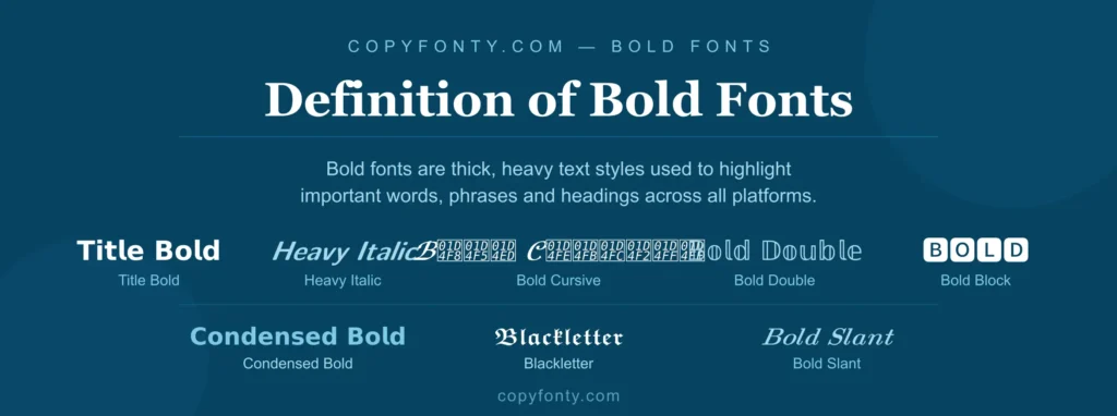 bold font definition