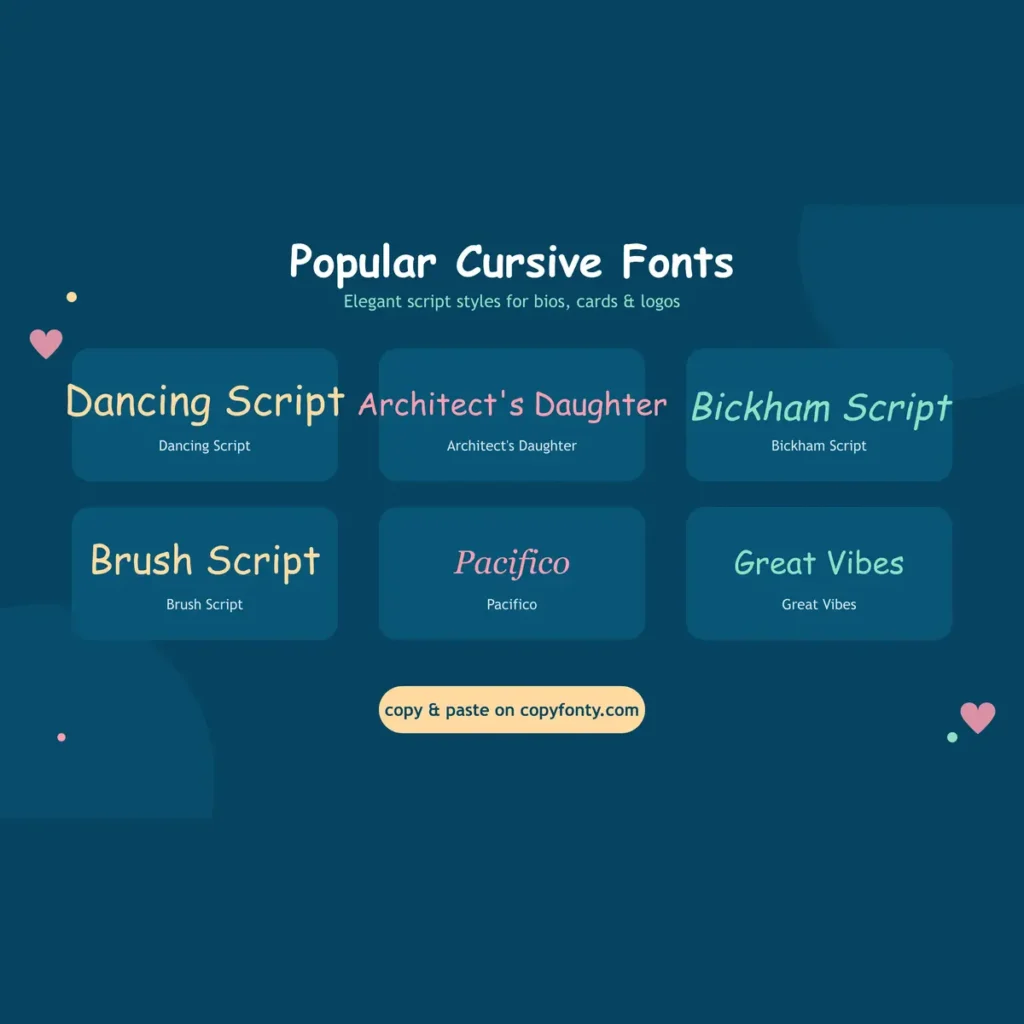 Cursive Font Copy Paste 1 cursive fonts names 1